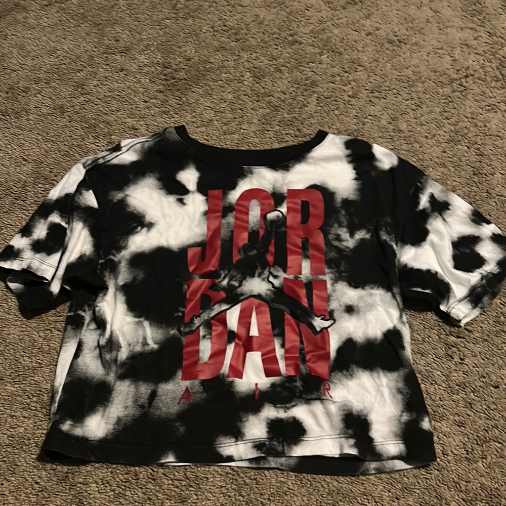 Girls oversized and cropped t
